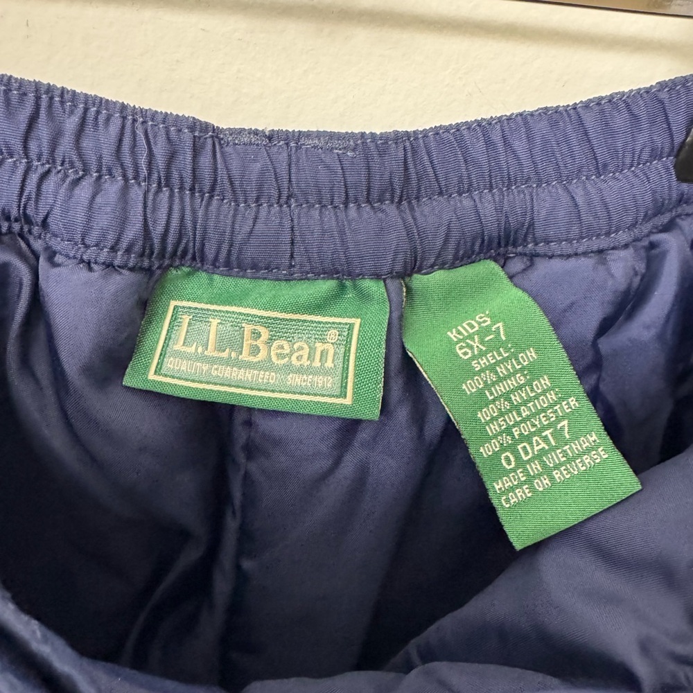 L.L. Bean Snow Pants Kids Size 6X-7 - Picture 3 of 3